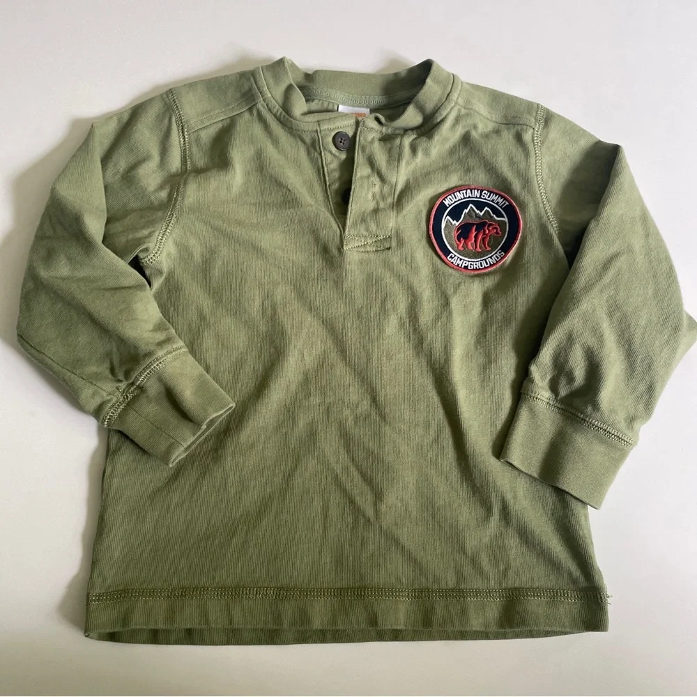Gymboree Bear Patch Henley Tee